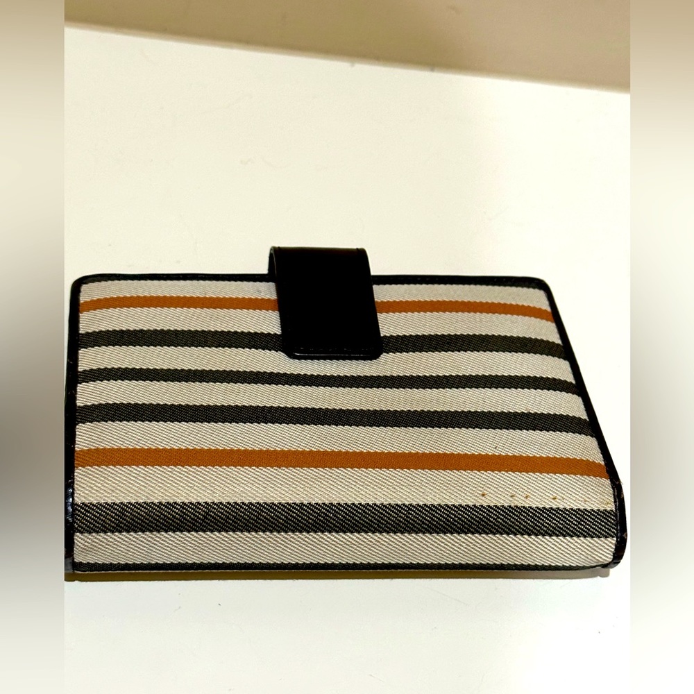 Daks London Bifold Striped Canvas Wallet